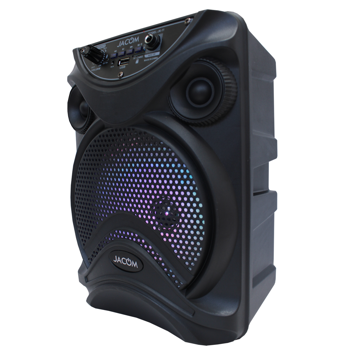 BOCINA BT 8" DUA RGB SD AUX FM JK11